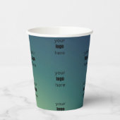 Schöner Grüner Schatten Elegantes Design Pappbecher (Links)