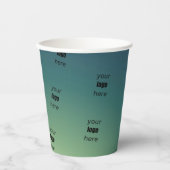 Schöner Grüner Schatten Elegantes Design Pappbecher (Vorderseite)