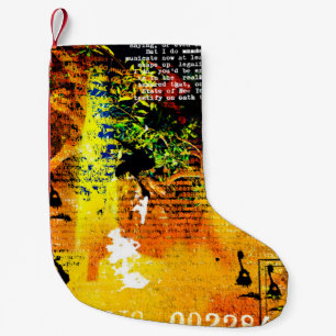 Schöner Grunge-Hintergrund, Vintag, Jubiläum Kleiner Weihnachtsstrumpf