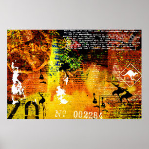 Schöner Grunge-Hintergrund, Vintag, Jubiläum Poster