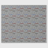 Schöner guter Tag GRAY RED BLUE MANDALA Geschenkpapier (Flach)