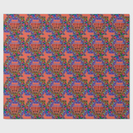 Schöner guter Tag GREEN BROWN ORANGE MANDALA Geschenkpapier