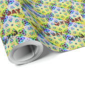 Schöner guter Tag GREEN YELLOW MANDALA Geschenkpapier (Rolleneckpunkt)