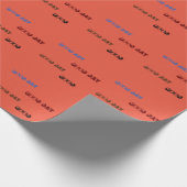 Schöner guter Tag ORANGE Geschenkpapier (Ecke)