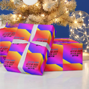 Schöner guter Tag RED PINK BLUE MANDALA Geschenkpapier