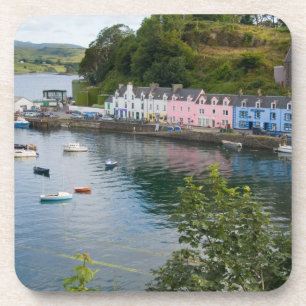 Schöner Hafen und Segelboote mit Reflexionen in 2 Getränkeuntersetzer