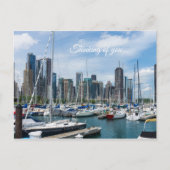 Schöner Hafen von Chicago, denken Sie an Sie Postk Postkarte (Vorderseite)
