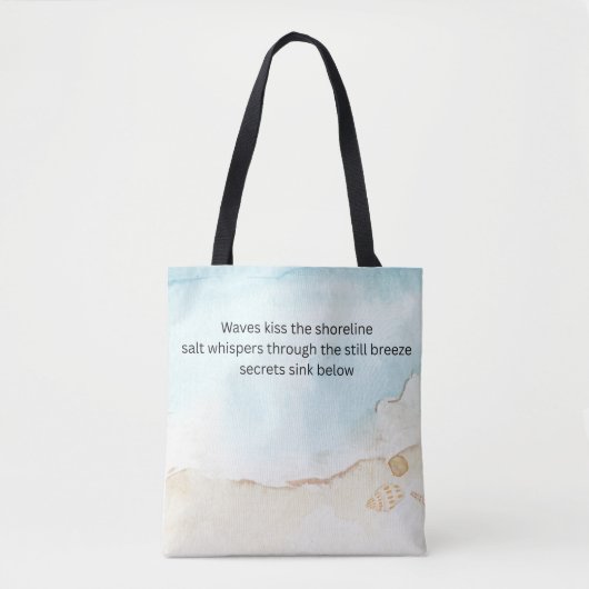 Schöner Haiku auf einer Tote-Tasche. Tasche (Vorderseite)