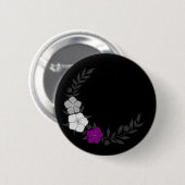 Schöner Halbmond subtiler asexueller Blume Button (Vorne & Hinten)
