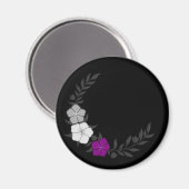 Schöner Halbmond subtiler asexueller Blume Magnet (Vorderseite/Rückseite)
