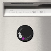 Schöner Halbmond subtiler asexueller Blume Magnet (In Situ (Geschirrspüler))