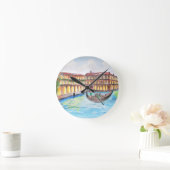 Schöner handbemalter Siebdruck Runde Wanduhr (Zuhause)