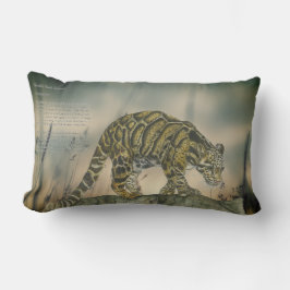 Schöner handgemalter, gefährdeter, getrübter Leopa Lendenkissen