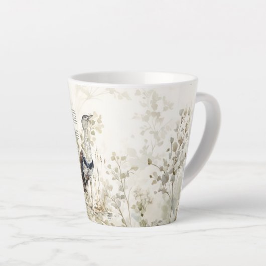 Schöner, handgemalter Indianervogel Milchtasse (Rechte Ecke)