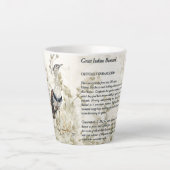 Schöner, handgemalter Indianervogel Milchtasse (Vorderseite)