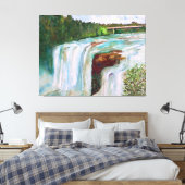 Schöner handgemalter Wasserfall Leinwanddruck (Insitu (Schlafzimmer))