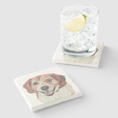 Schöner handgezeichneter Beagle Untersetzer (Seitenansicht)
