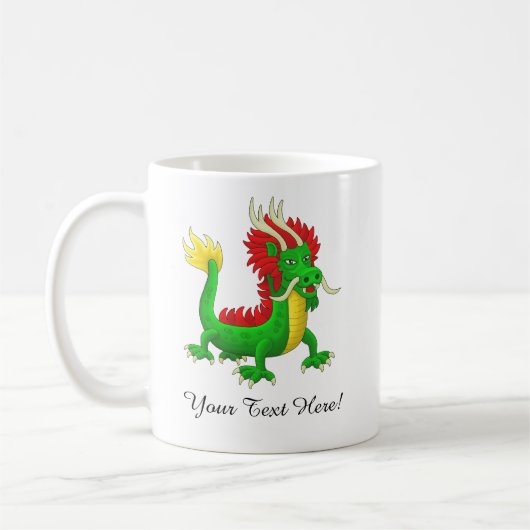 Schöner handgezeichneter chinesischer Drache Kaffeetasse (Links)