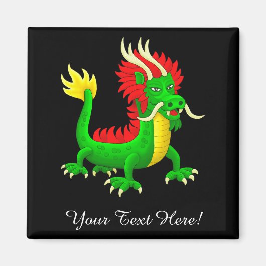 Schöner handgezeichneter chinesischer Drache Magnet (Vorne)