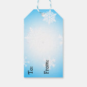 Schöner handgezogener Pinguin mit Schneebällen Geschenkanhänger (Rückseite)