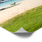 Schöner Hawaii Beach | Sun Sand & Green Paradise Poster (Ecke)