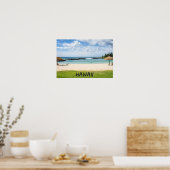 Schöner Hawaii Beach | Sun Sand & Green Paradise Poster (Küche)