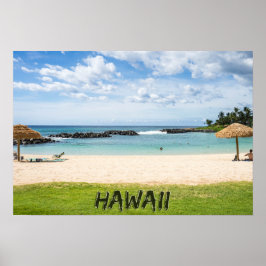 Schöner Hawaii Beach | Sun Sand & Green Paradise Poster