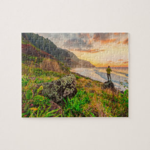 Schöner Hawaii Beach   Sun Sand & Green Paradise Puzzle