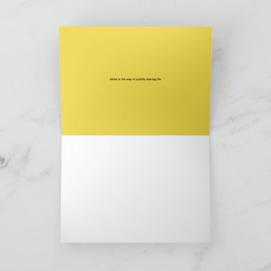 Schöner hawaiianischer Strand mit robuster Grußkar Karte (Innenseite)