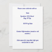 Schöner Heißluftballon Einladung (Rückseite)