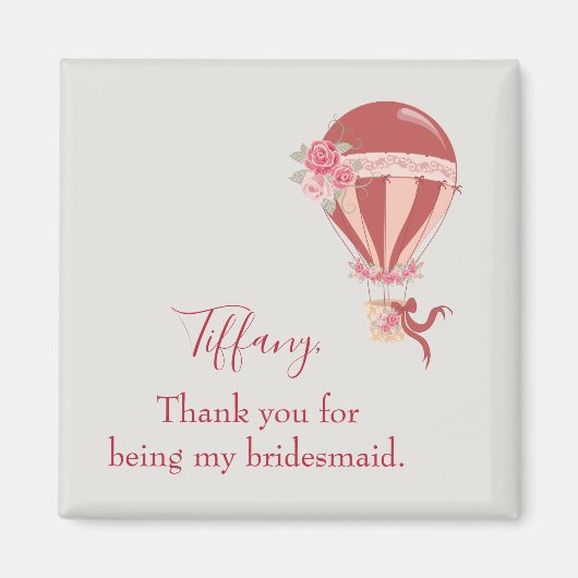 Schöner Heißluftballon vielen Dank Magnet (Vorne)