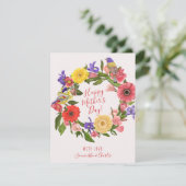 Schöner, heller Blumenreath zum Muttertag Karte (Stehend Vorderseite)