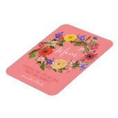 Schöner, heller Blumenreath zum Muttertag Magnet (Linke Seite)