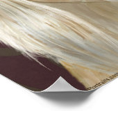 Schöner heller Fur Saluki Hund auf braunem Hinterg Poster (Ecke)