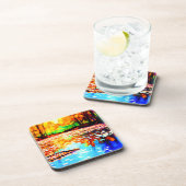 Schöner, hellfarbener Orangenwald. Jetzt kaufen Getränkeuntersetzer (Rechte Seite)