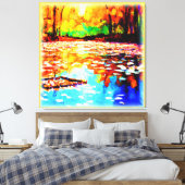 Schöner, hellfarbener Orangenwald. Jetzt kaufen Leinwanddruck (Insitu (Schlafzimmer))