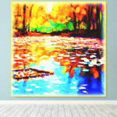 Schöner, hellfarbener Orangenwald. Jetzt kaufen Leinwanddruck (Insitu (Holzboden))