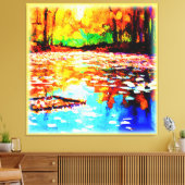 Schöner, hellfarbener Orangenwald. Jetzt kaufen Leinwanddruck (Insitu (Wohnzimmer))