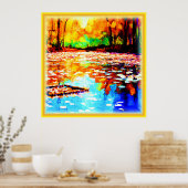 Schöner, hellfarbener Orangenwald. Jetzt kaufen Poster (Küche)