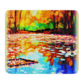 Schöner, hellfarbener Orangenwald. Jetzt kaufen Schneidebrett (Vorderseite)