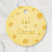 Schöner, hellgelber Käse-Slice Custom Round Geschenkanhänger (Vorderseite)