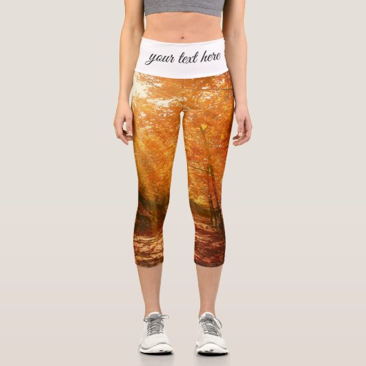 Schöner Herbst Capri Leggings (Vorderseite)