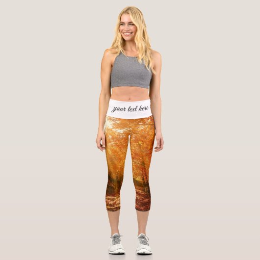Schöner Herbst Capri Leggings (Vorderseite)