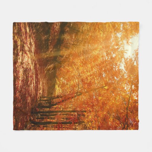 Schöner Herbst Fleecedecke (Vorderseite (Horizontal))