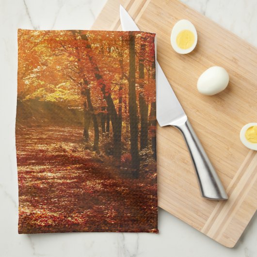 Schöner Herbst Geschirrtuch (Viertel Falte)