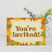 Schöner Herbst/Herbst Geburtstagsparty Einladung (Stehend Vorderseite)