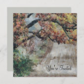 Schöner Herbst in der Michigan-Land-Straße Einladung (Vorne/Hinten)