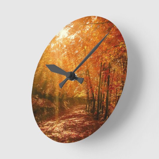 Schöner Herbst Runde Wanduhr (Winkel)