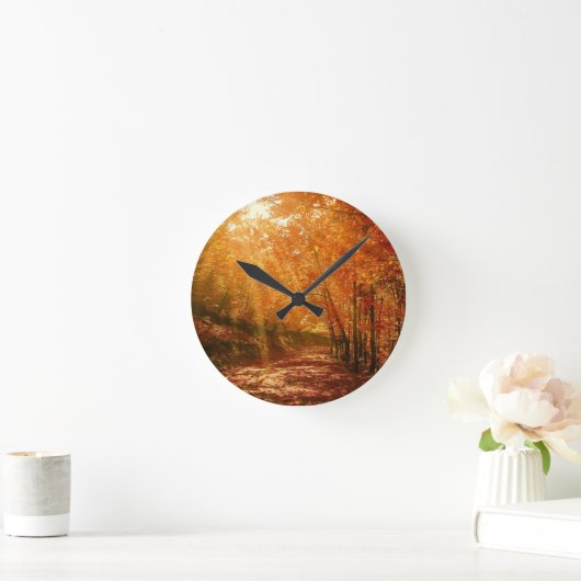 Schöner Herbst Runde Wanduhr (Zuhause)