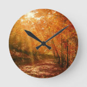 Schöner Herbst Runde Wanduhr (Vorderseite)